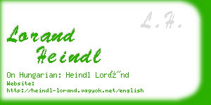 lorand heindl business card
